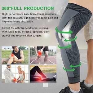 beister Full Leg Sleeve, Knee Braces for Knee Pain Women & Men